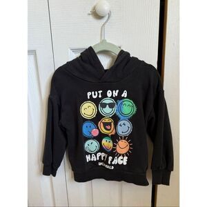 H&M x Smiley World 2T Black Graphic Hoodie Sweatshirt